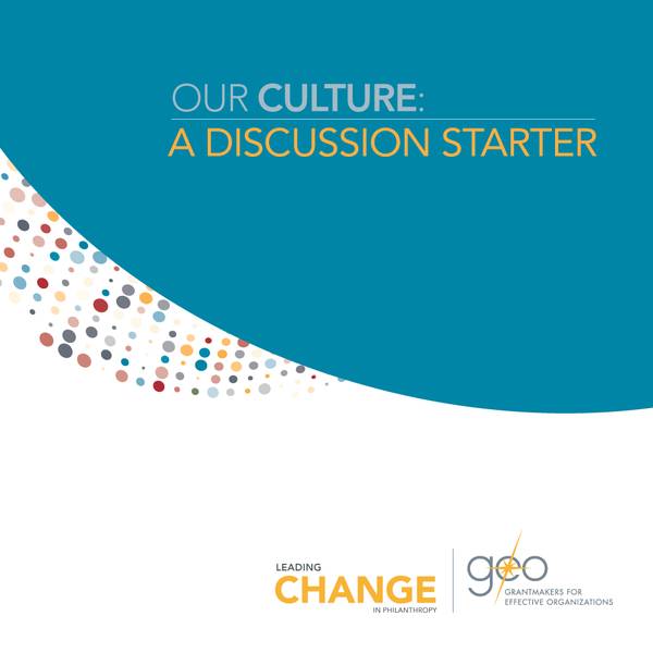 The cover for "Our Culture: A Discussion Starter."