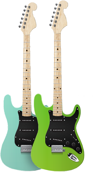 custom-guitar-builder Two guitars